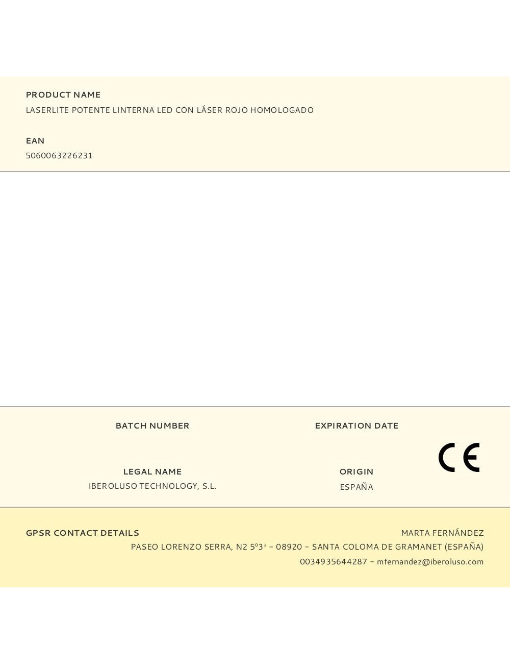 Laserlite potente linterna led con láser rojo homologado