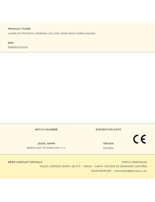 Laserlite potente linterna led con láser rojo homologado