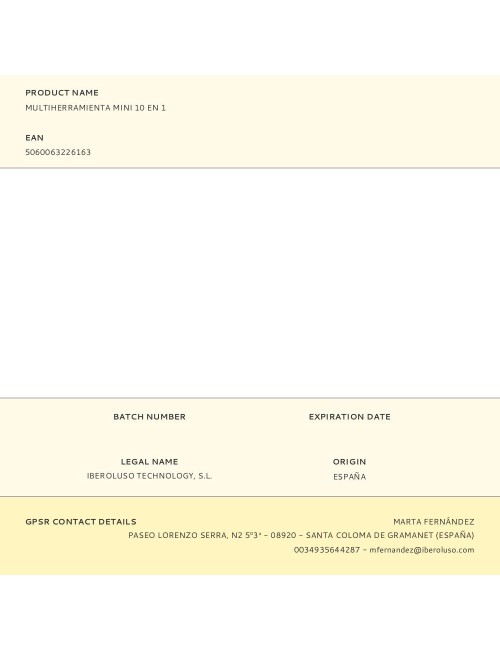 Multiherramienta mini 10 en 1