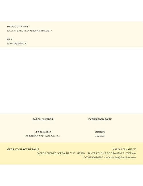 Navaja bare / llavero minimalista