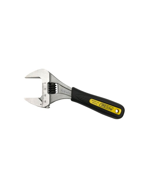 Llave ajustable de gran apertura de 6" y 8" irega. expositor de 12 unidades