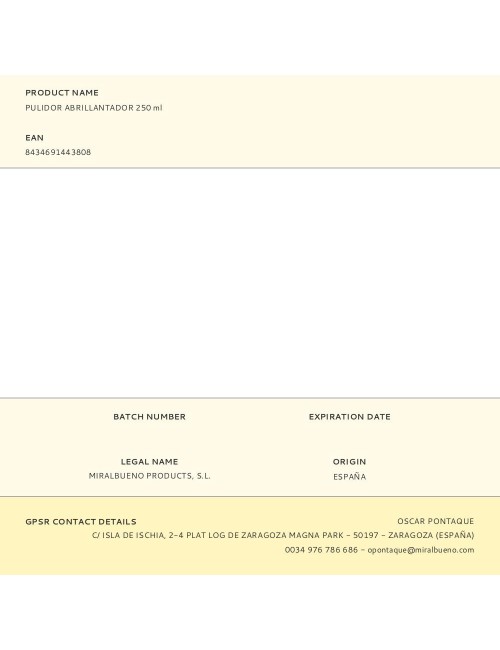 Pulidor abrillantador 250 ml