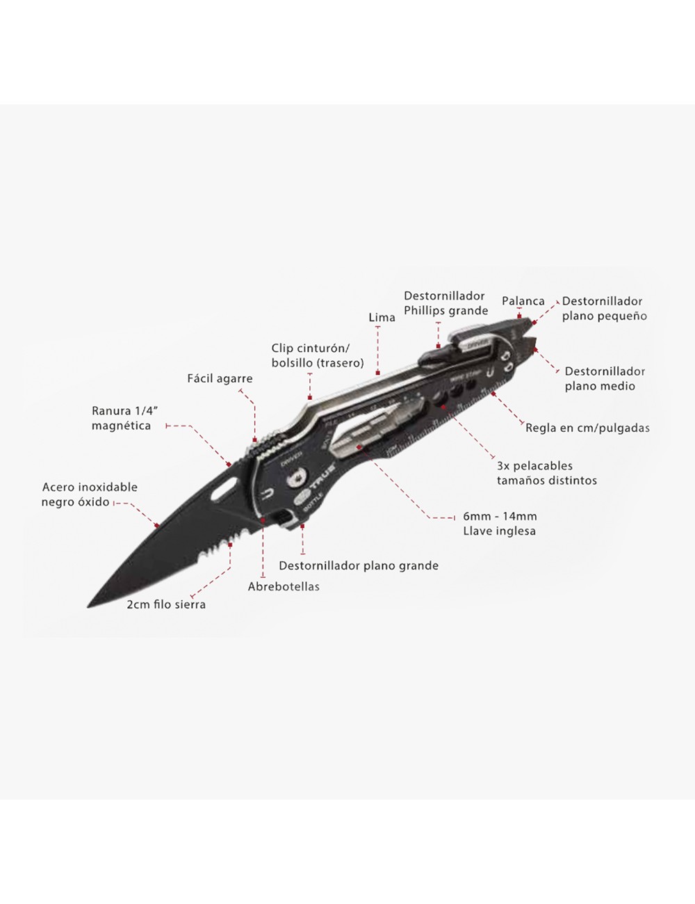 Navaja multiusos smartknife 15 en 1