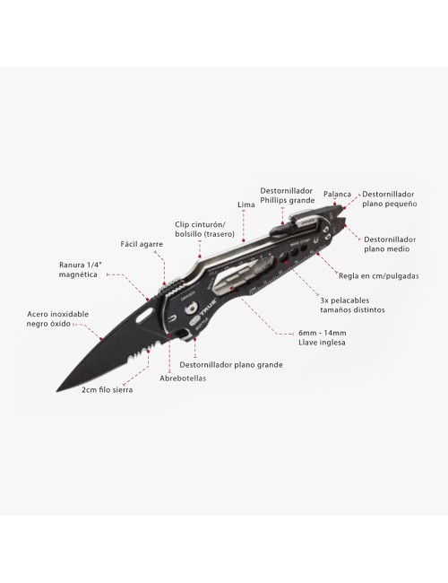 Navaja multiusos smartknife 15 en 1
