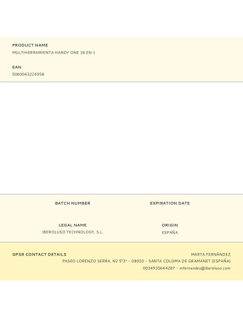 Multiherramienta handy one 18 en 1