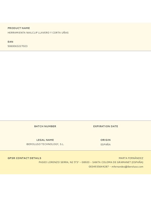 Herramienta nailclip llavero y corta uñas