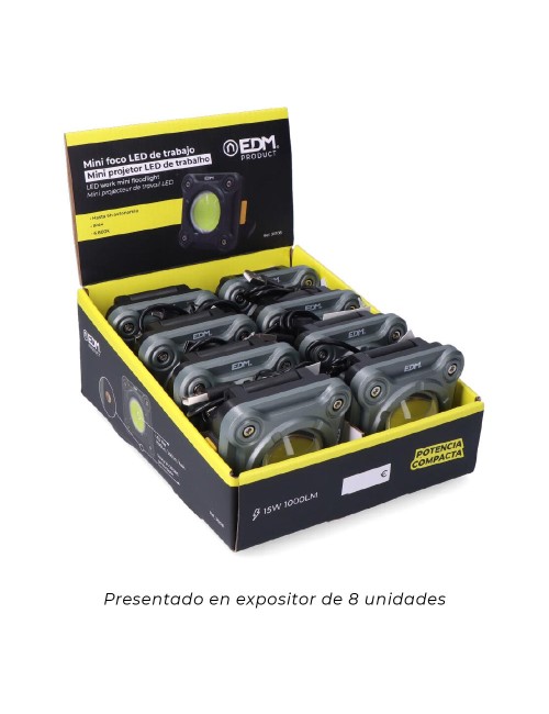 Foco led mini de trabajo 15 w 1000 lm cob