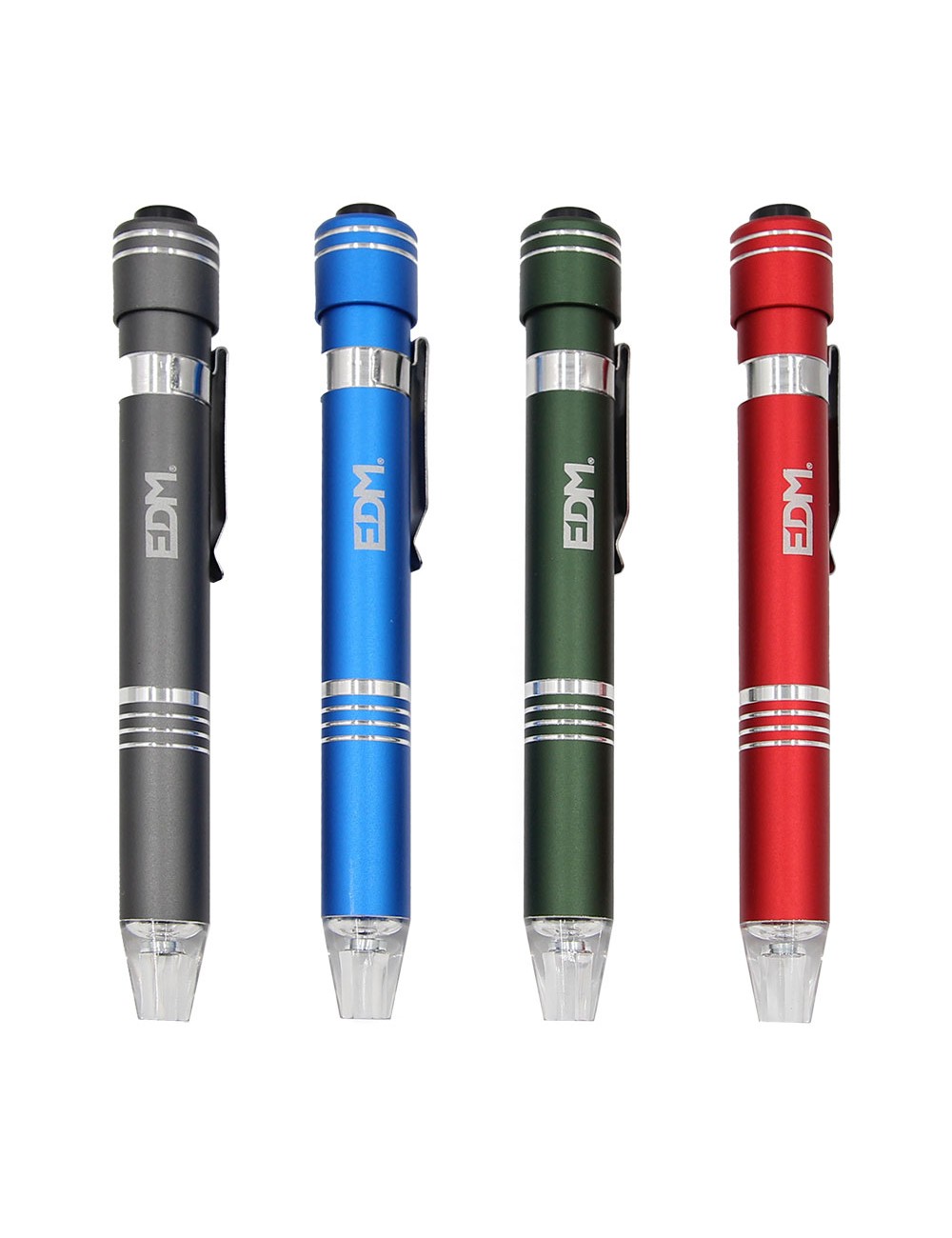 Linterna - destornillador con 6 puntas imantadas, colores surtidos