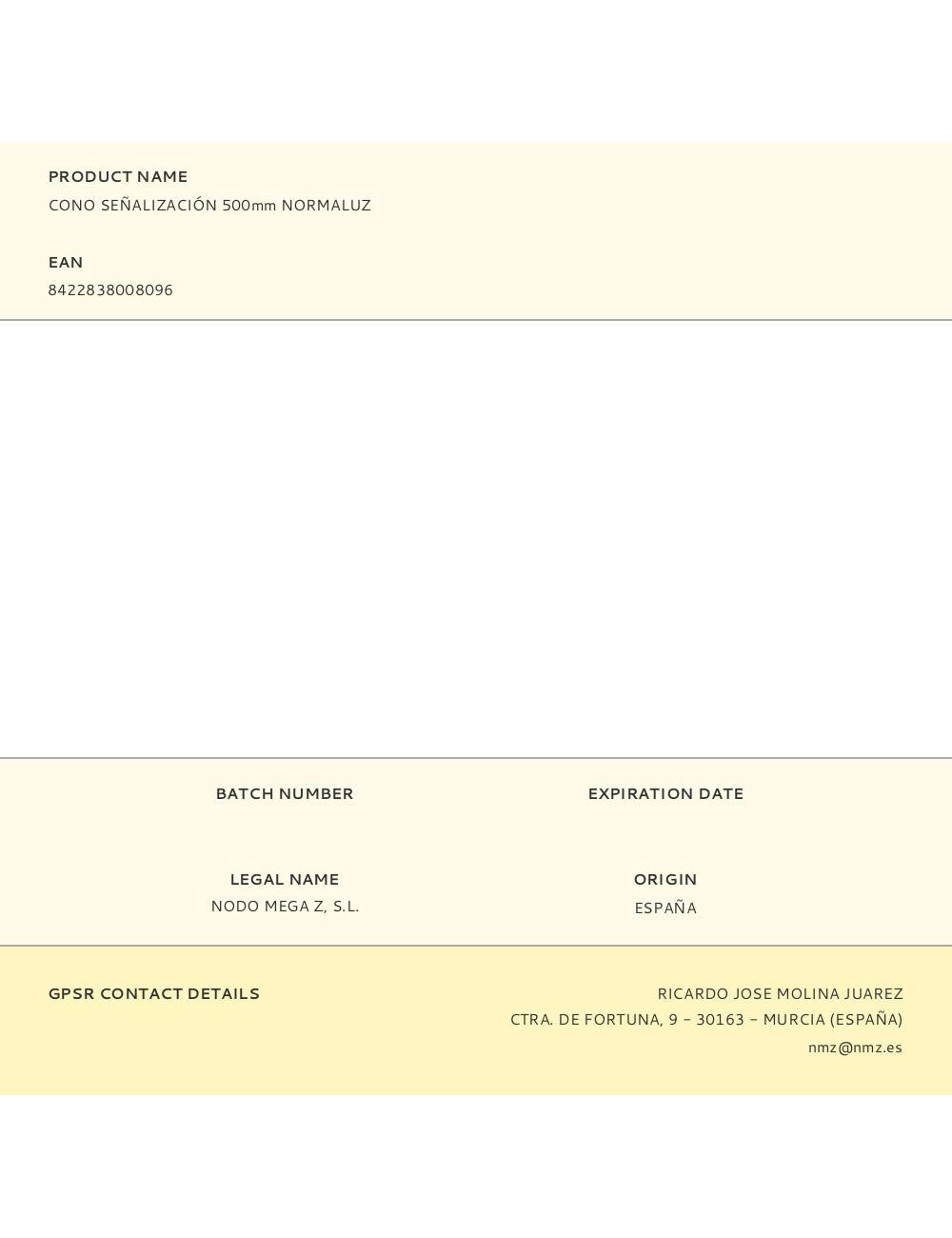 Cono señalización 500mm normaluz