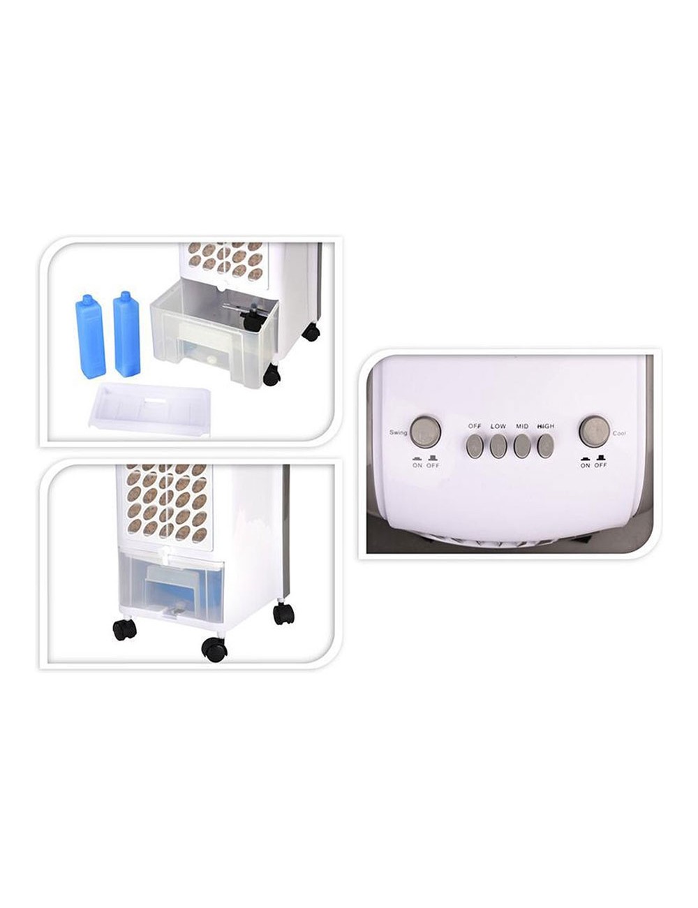 Climatizador por agua 80w 65db 3,6l 24 x 26 x 57 cm