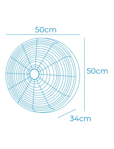 Ventilador pared mando a distancia, negro, potencia 100 w 64,7 db aspas ø45 cm