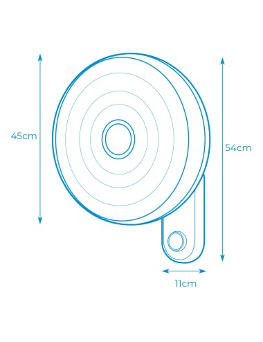 Ventilador pared mando a distancia, blanco, potencia 55 w 57,24 db aspas ø40 cm
