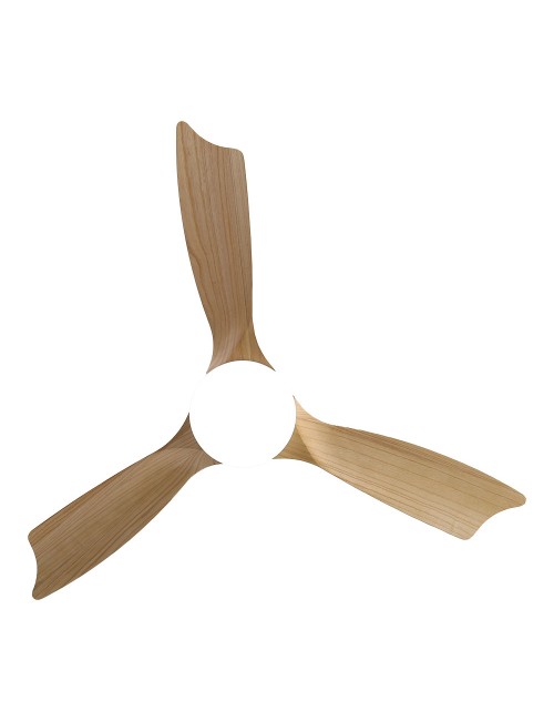 Ventilador de techo modelo báltico con 3 aspas de madera ø132cm luz led 3000/4000/6000k, 3cct, potencia: 20 w, color blanco