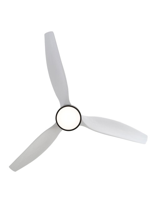 Ventilador de techo modelo kara con 3 aspas de madera ø132cm luz led 3000/4000/6000k, 3cct, potencia: 30 w , color blanco