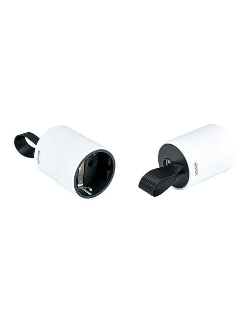 Base móvil 2p+tt schuko salida frontal 16 a 250 v~ facil extraccion blanca