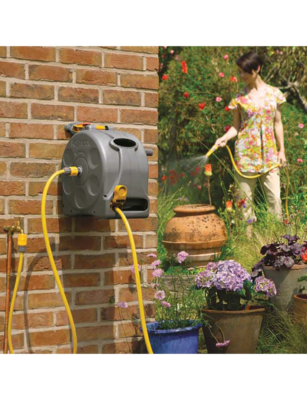 Portamanguera compact reel con 25 m de manguera