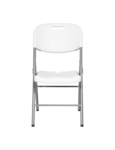 Silla plegable blanca 86,5 x 47 x 54 cm