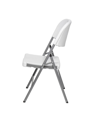 Silla plegable blanca 86,5 x 47 x 54 cm