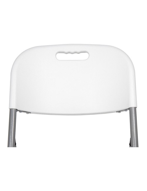 Silla plegable blanca 86,5 x 47 x 54 cm