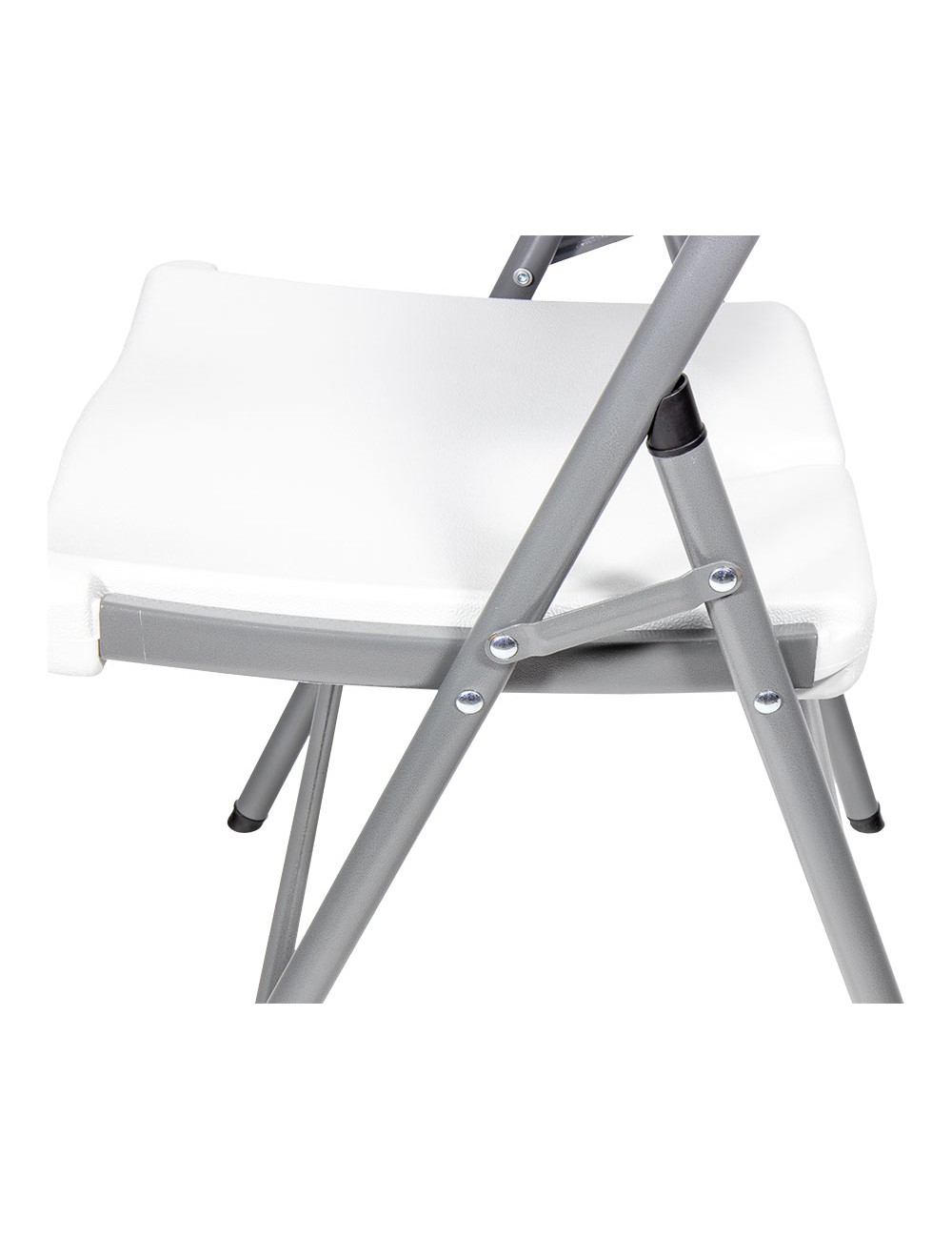 Silla plegable blanca 86,5 x 47 x 54 cm