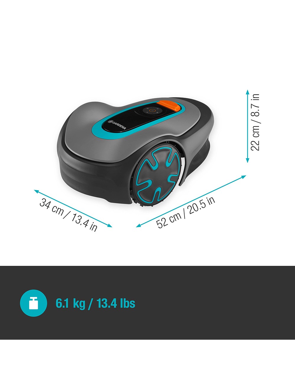 Robot cortacésped sileno para segar jardines 15201-34 gardena