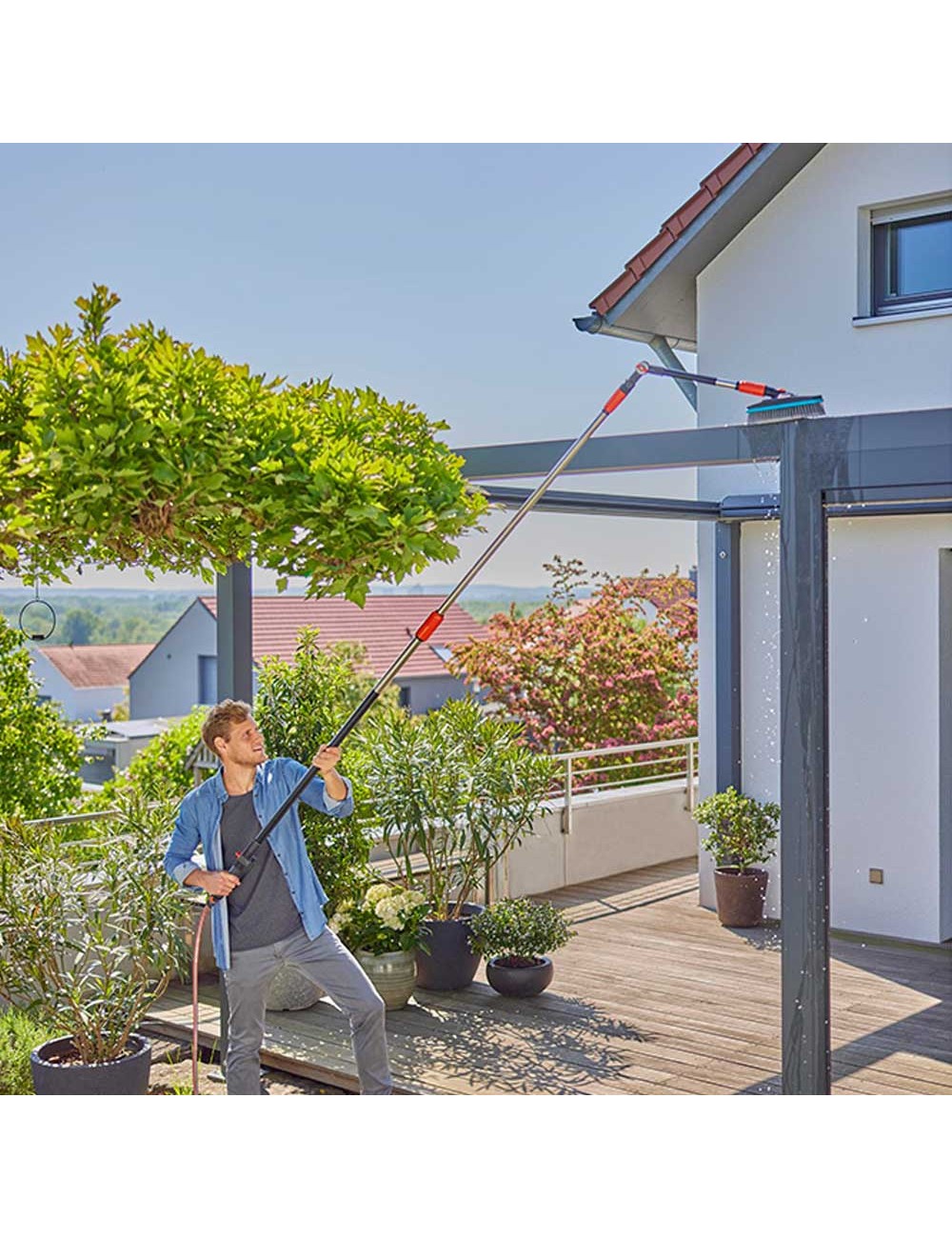 Mango flexíble flex para el sistema cleansystem, largo 53cm 18806-20 gardena