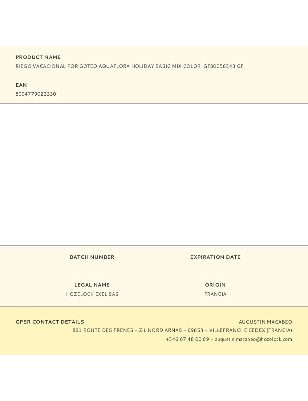 Riego vacacional por goteo aquaflora holiday basic mix color gf80256343 gf