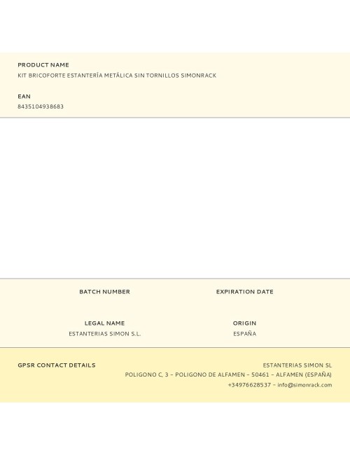 Kit bricoforte estantería metálica sin tornillos simonrack