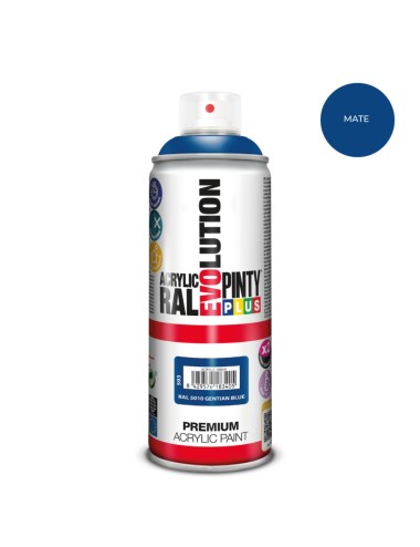 Pintura acrílica spray evolution 520 cc ral 5010 matt gentian blue 300 g