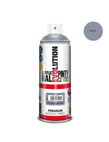 Pintura acrílica spray evolution 520 cc ral 7001 matt silver grey 300 g