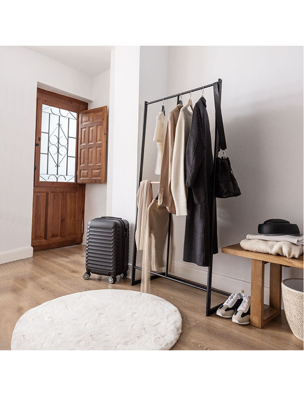 Perchero burro hangy one negro hasta 15 kg