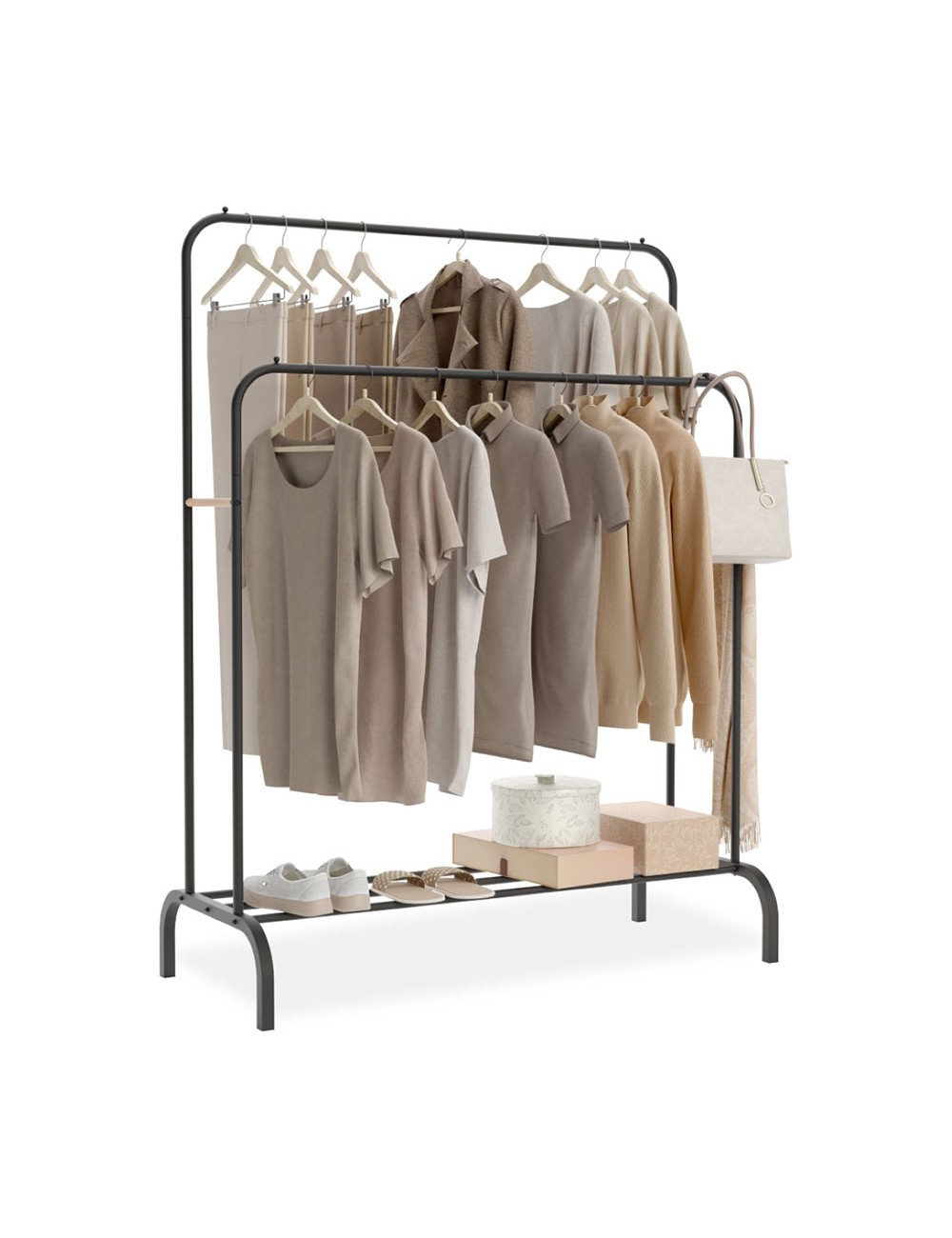 Perchero burro hangy duo negro hasta 30 kg