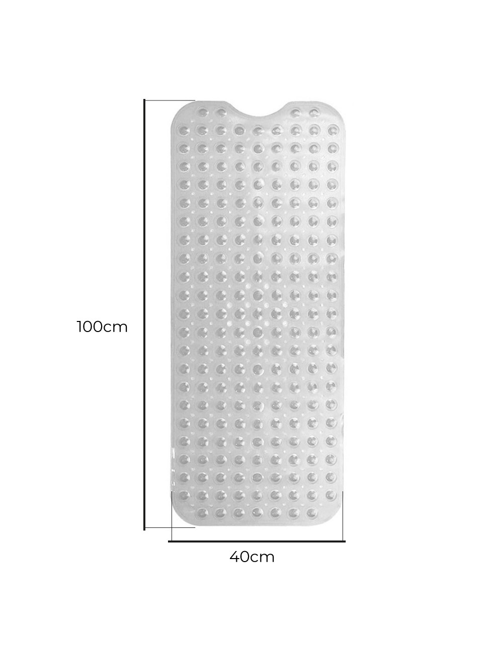 Alfombra de ducha transparente 100 x 40 cm