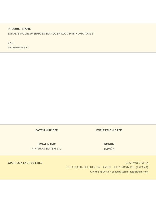 Esmalte multisuperficies blanco brillo 750 ml