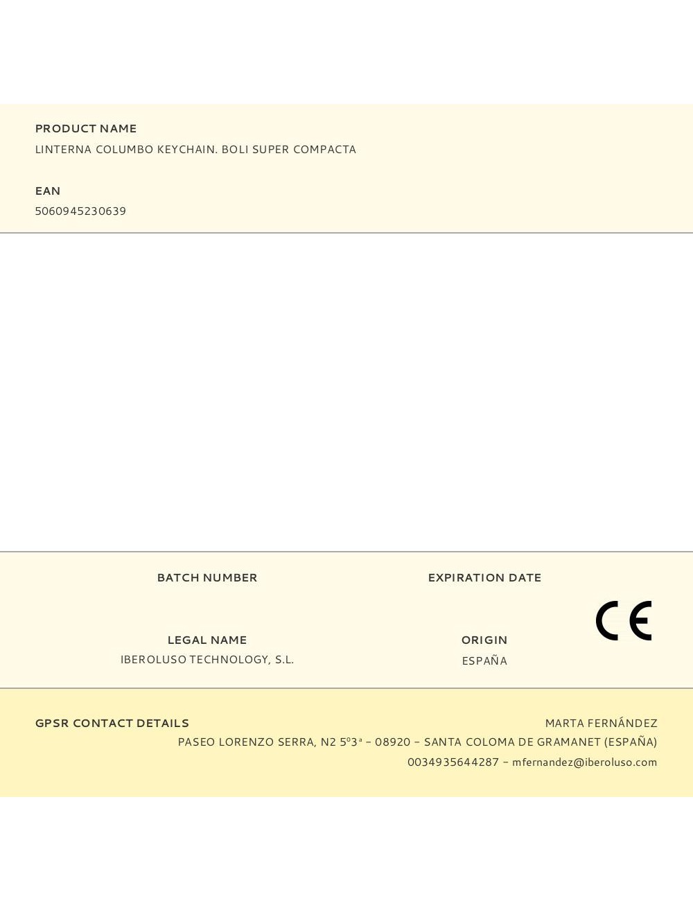 Linterna columbo keychain. boli super compacta