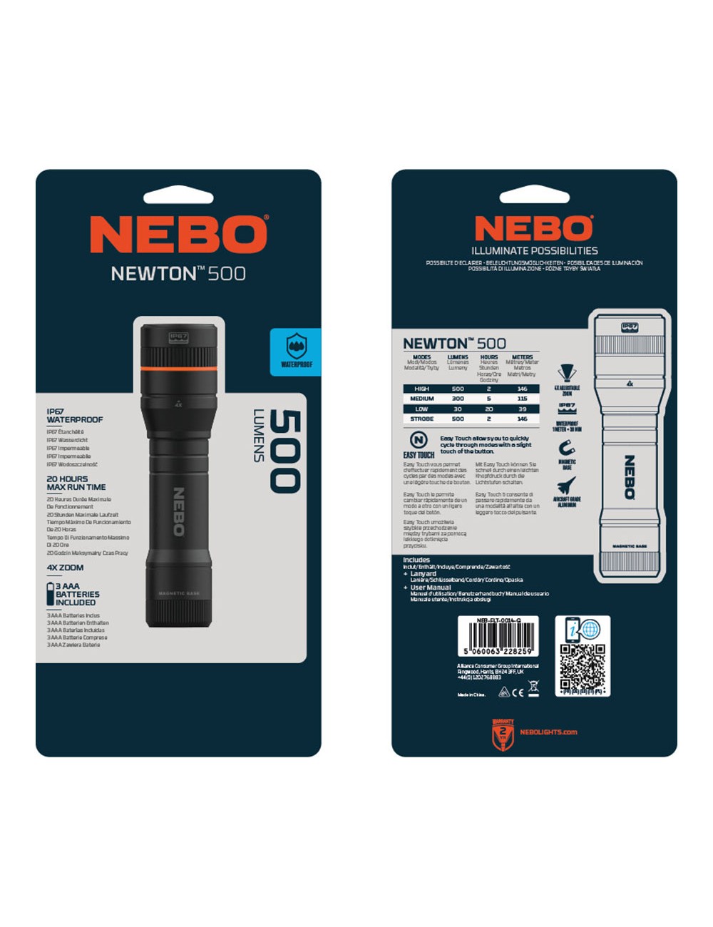 Linterna newton 500. táctica