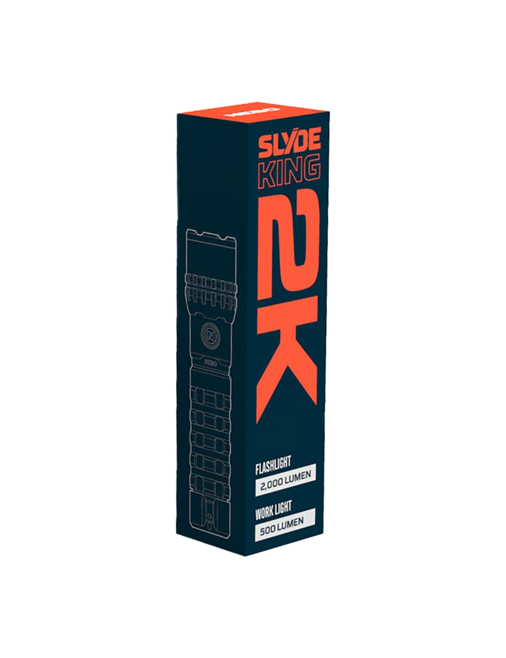 Linterna slyde king 2k. linterna+lámpara cob recargable. por la compra de 6 unidades regalo de expositor