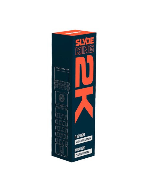 Linterna slyde king 2k. linterna+lámpara cob recargable. por la compra de 6 unidades regalo de expositor