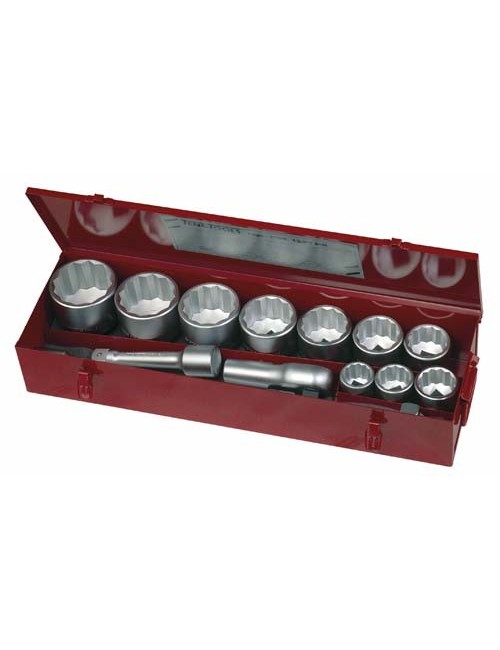 JGO DE LLAVES DE VASO BIHEXAGONALES 1" M1115MM 15 PZAS