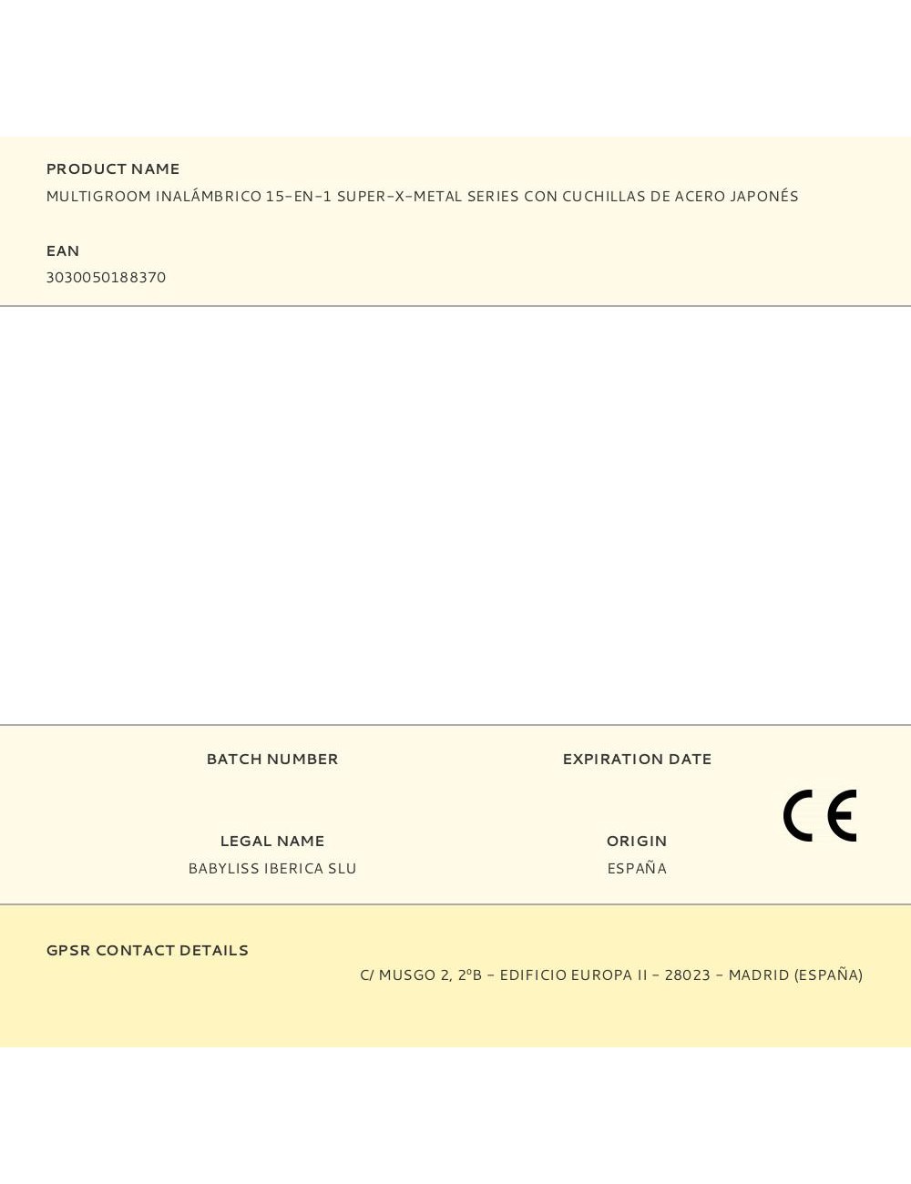 Multigroom inalámbrico 15-en-1 super-x-metal series con cuchillas de acero japonés
