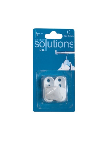 Soporte armario entre-paredes ovalado blanco (2 uds) cintacor - storplanet