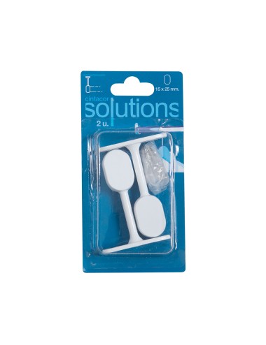 Soporte armario terminal ovalado blanco (2 uds) cintacor - storplanet
