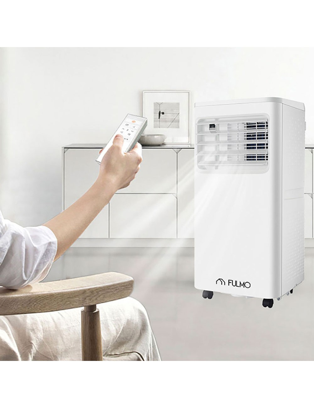 Aire acondicionado portátil solo frio 12000btu/hora 1.340w fulmo