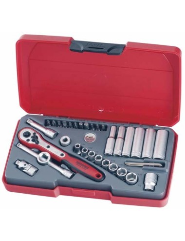 JUEGO DE LLAVES DE VASO 1/4" PULGADAS T1435AF T1435AF