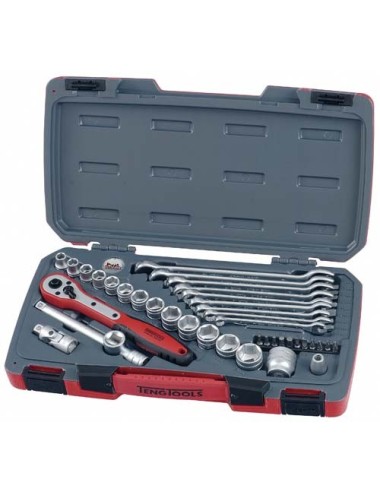 JUEGO DE LLAVES DE VASO 3/8" COMBINADAS T3840 40 PZAS JUEGO DE LLAVES DE VASO 3\8" COMBINADAS T3840 40 PZAS