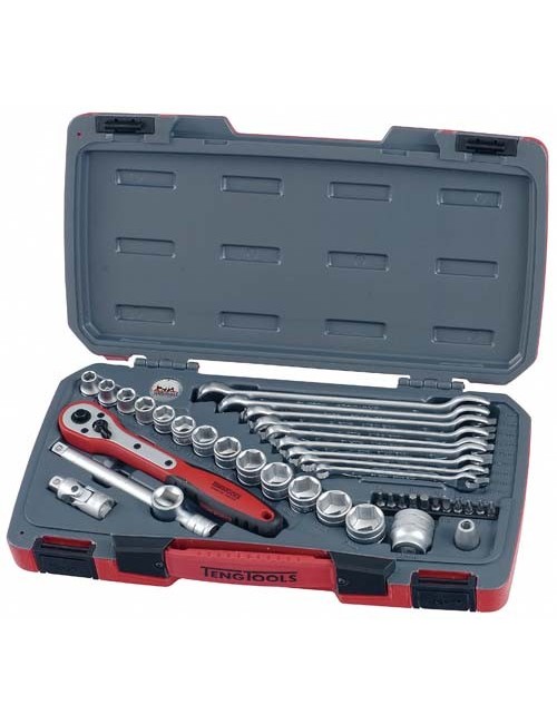 JUEGO DE LLAVES DE VASO 3/8" COMBINADAS T3840 40 PZAS JUEGO DE LLAVES DE VASO 3\8" COMBINADAS T3840 40 PZAS