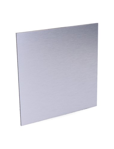 Tapa 175 x 175mm color gris aluminio cepillado para extractor 08413 ø10cm edm
