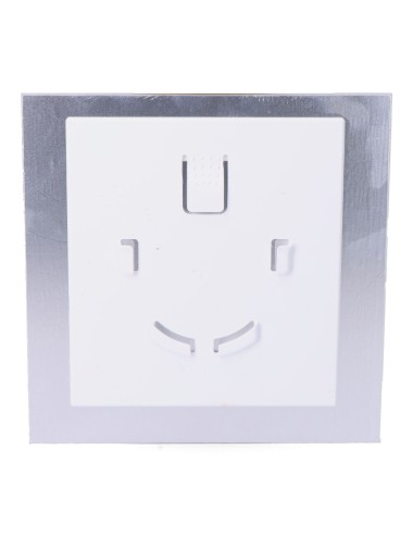 Tapa 175x175 mm cristal blanco mate para extractor 08413 ø10cm edm