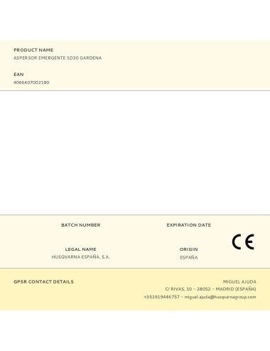 Aspersor emergente sd30 gardena