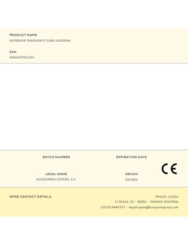 Aspersor emergente sd80 gardena